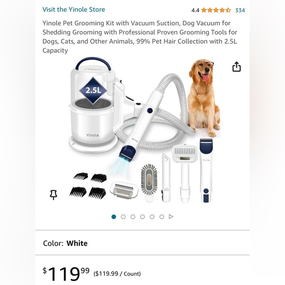 Complete dog grooming kit -used one time. My dog’s poodle hair is too thick.